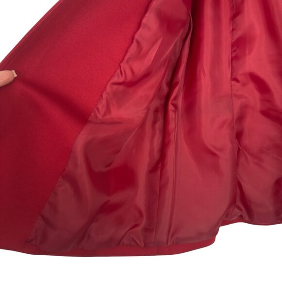 Kasper Womens Red Open-Front Blazer Jacket Size 16 Polyester Blend Long Sleeve - Picture 10 of 16